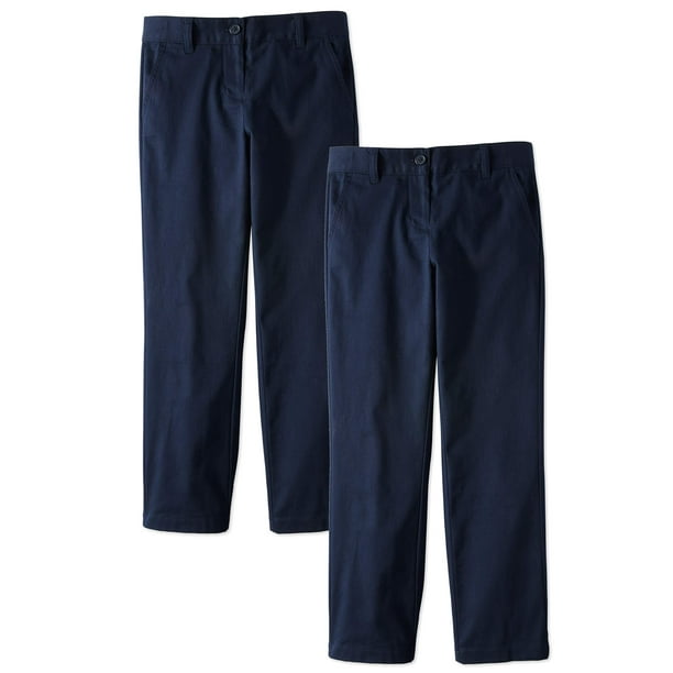 Boys Youth School slim fit uniform trousers half elastic waist age 4-13